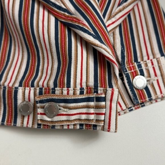 Wrangler Oversized Girlfriend Jacket in Americana Stripe Women's Size XL - Picture 5 of 6